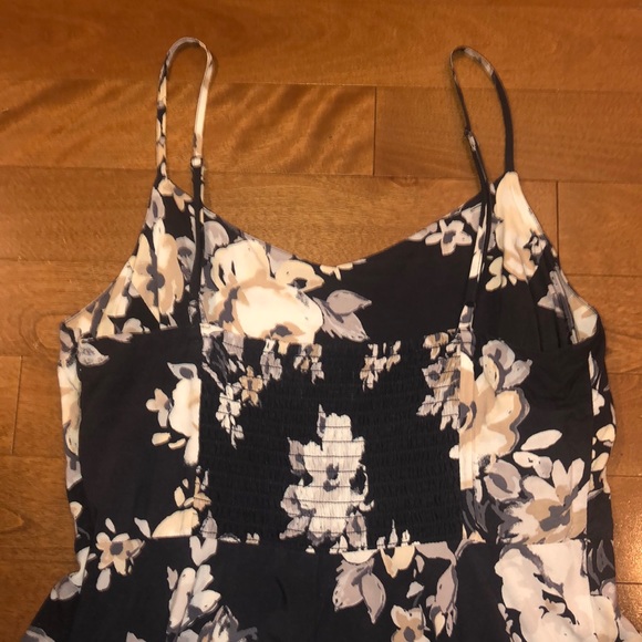 Powder Navy Dress W/Cream Floral Print - Picture 4 of 7